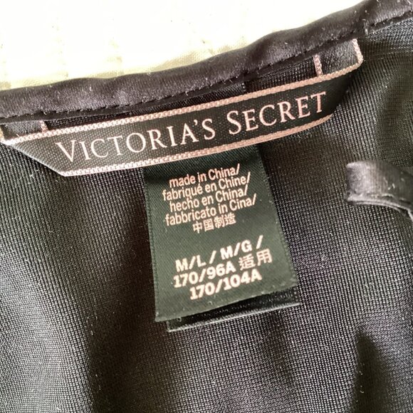 Victoria's Secret Velvet black slip dress Spaghetti Strap Slip Dress Size M/L - Picture 6 of 12
